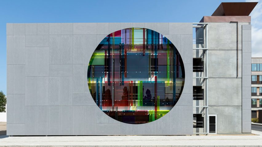 A photograph of Equitone fixed on a building