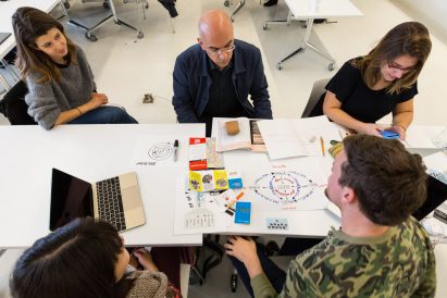 A photograph of a group of students at Parson's School of Design