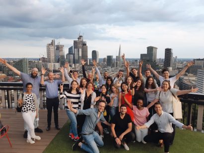 A photograph of The IE School of Architecture and Design students