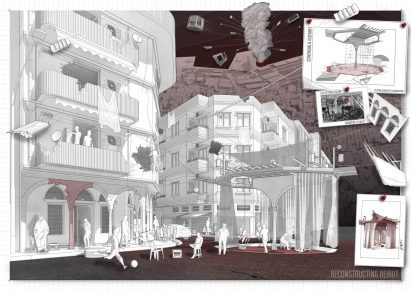 An architectural illustration of Beirut