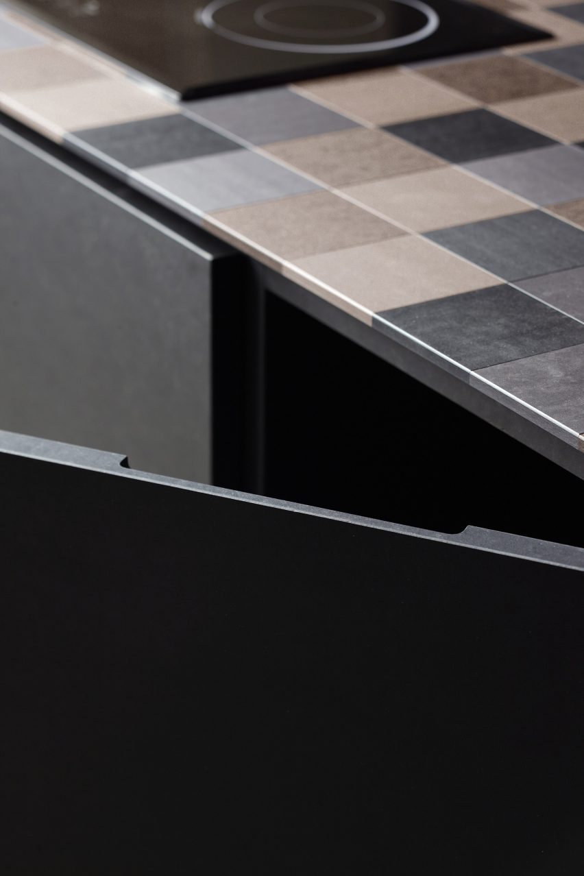 A photograph of PaperStone, which is a composite surface material