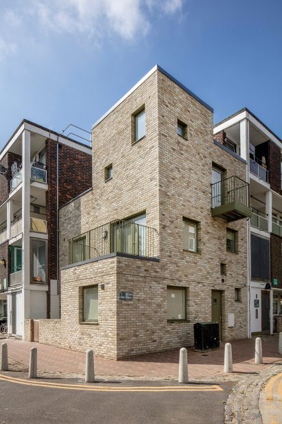 Exterior image of a house on Kiln Place by Peter Barber Architects
