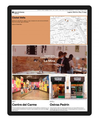 A photograph of the Valencia Design Capital map