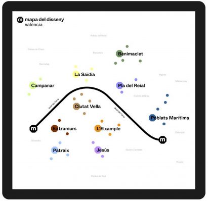 A photograph of the Valencia Design Capital map