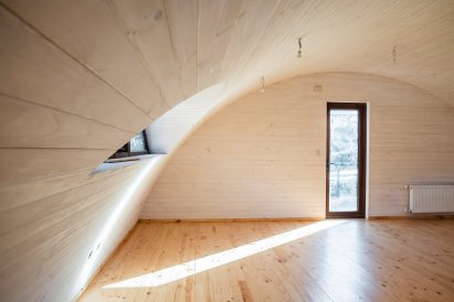 Wooden interiors in the house