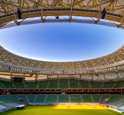 Seating inside stadium
