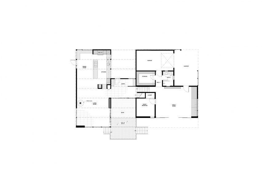 Altered main lower floor plan
