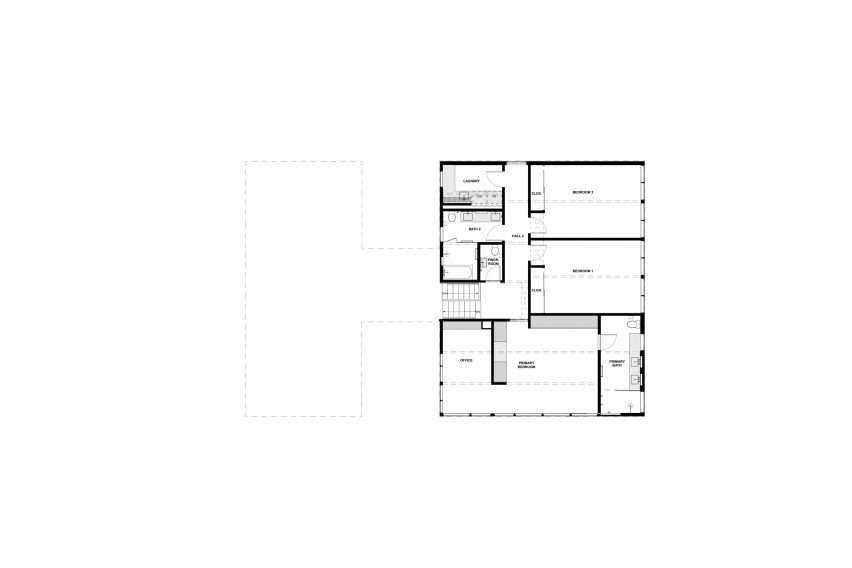 Altered upper floor plan