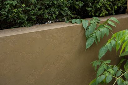 Wall finished with Armourcoat PPX at the Chelsea Flower Show