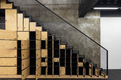 Plywood storage lockers