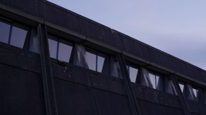 The concrete exterior of Mäusebunker