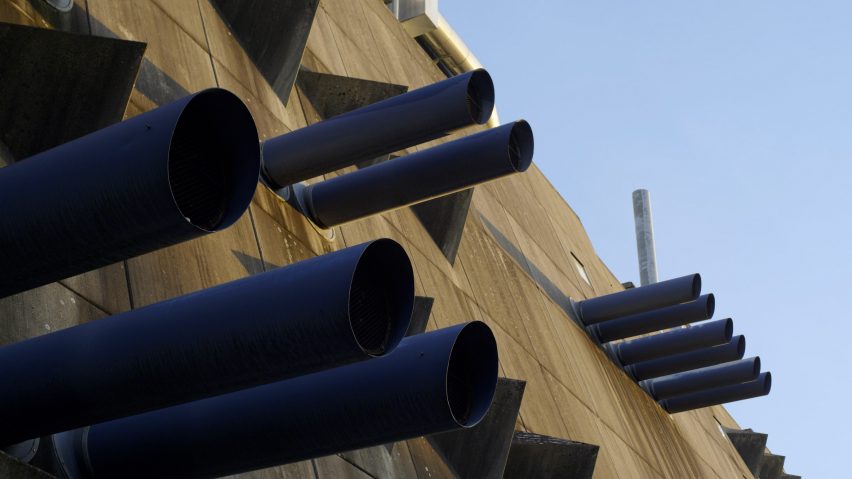 Ventilation pipes outside Maüsebunker in Brrlin