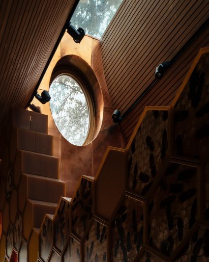 Roof window in The Beezantium by Invisible Studio at The Newt in Somerset