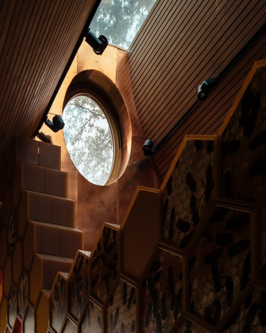Roof window in The Beezantium by Invisible Studio at The Newt in Somerset