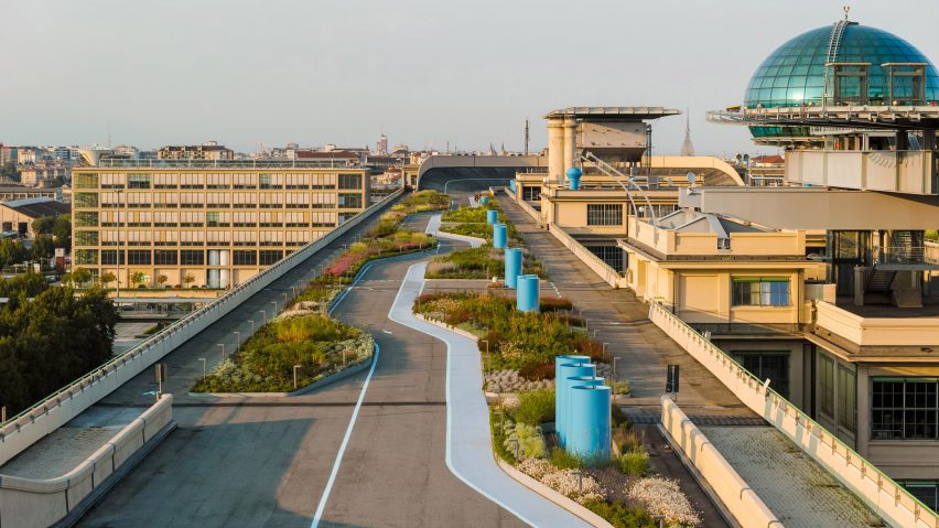 La Pista 500 is a public garden on a rooftop