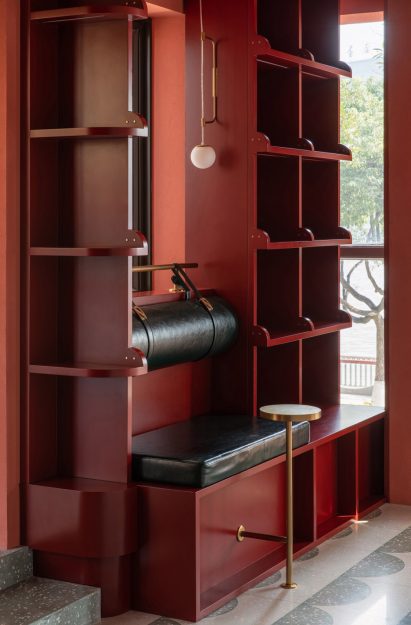 Shelving inside Bund Post Office designed by Yatofu