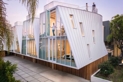 Sloped-walled housing complex