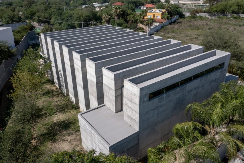 Grey stone chapel in Mexico