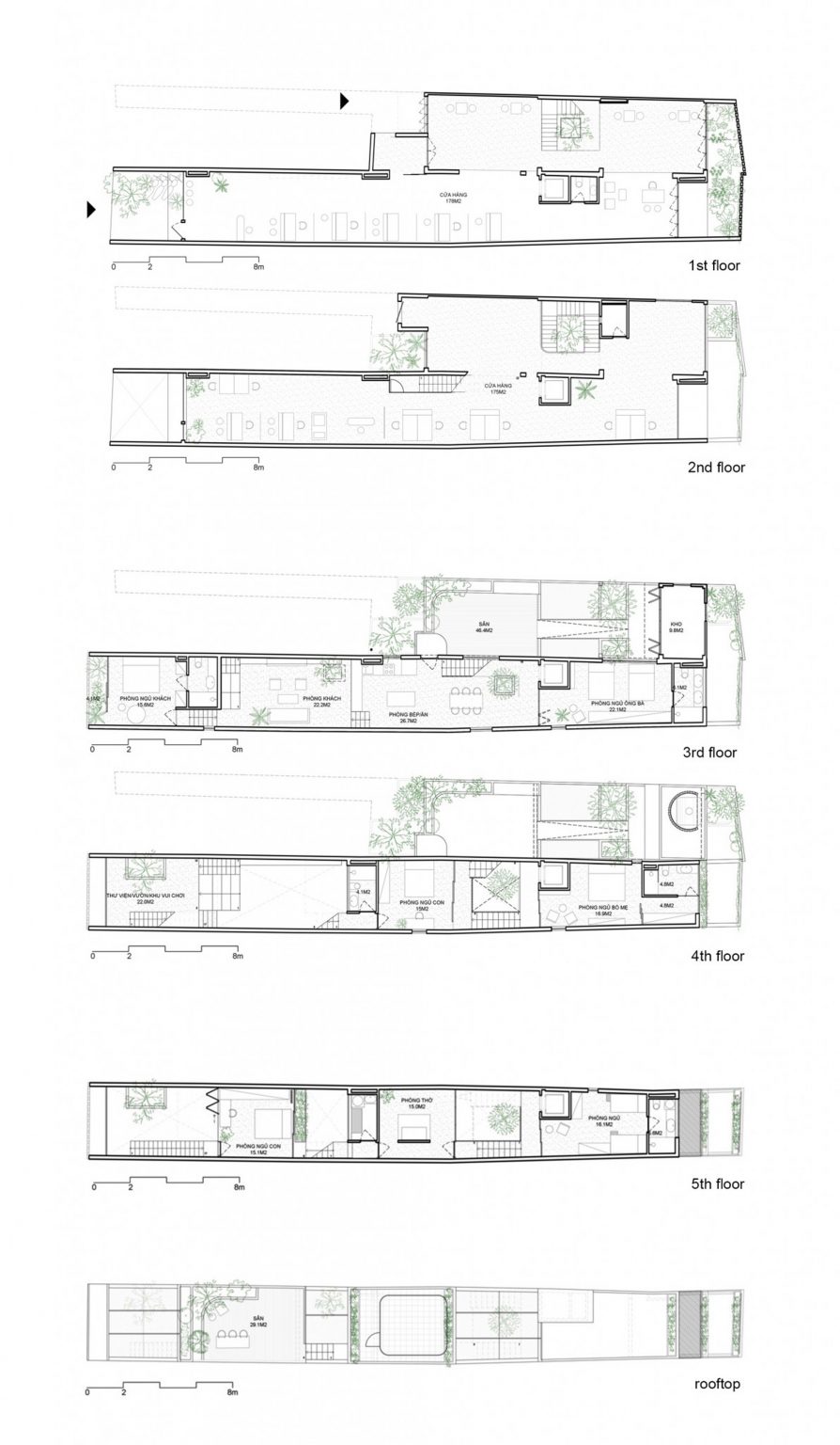 Floor plans of CH House by ODDO Architects