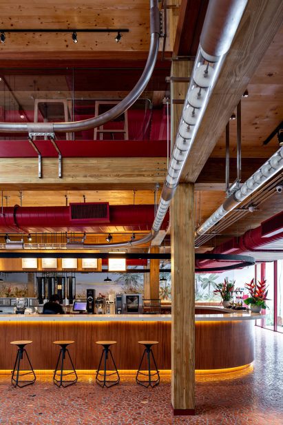 Interiors of Dengo Chocolate shop in São Paulo, Brazil