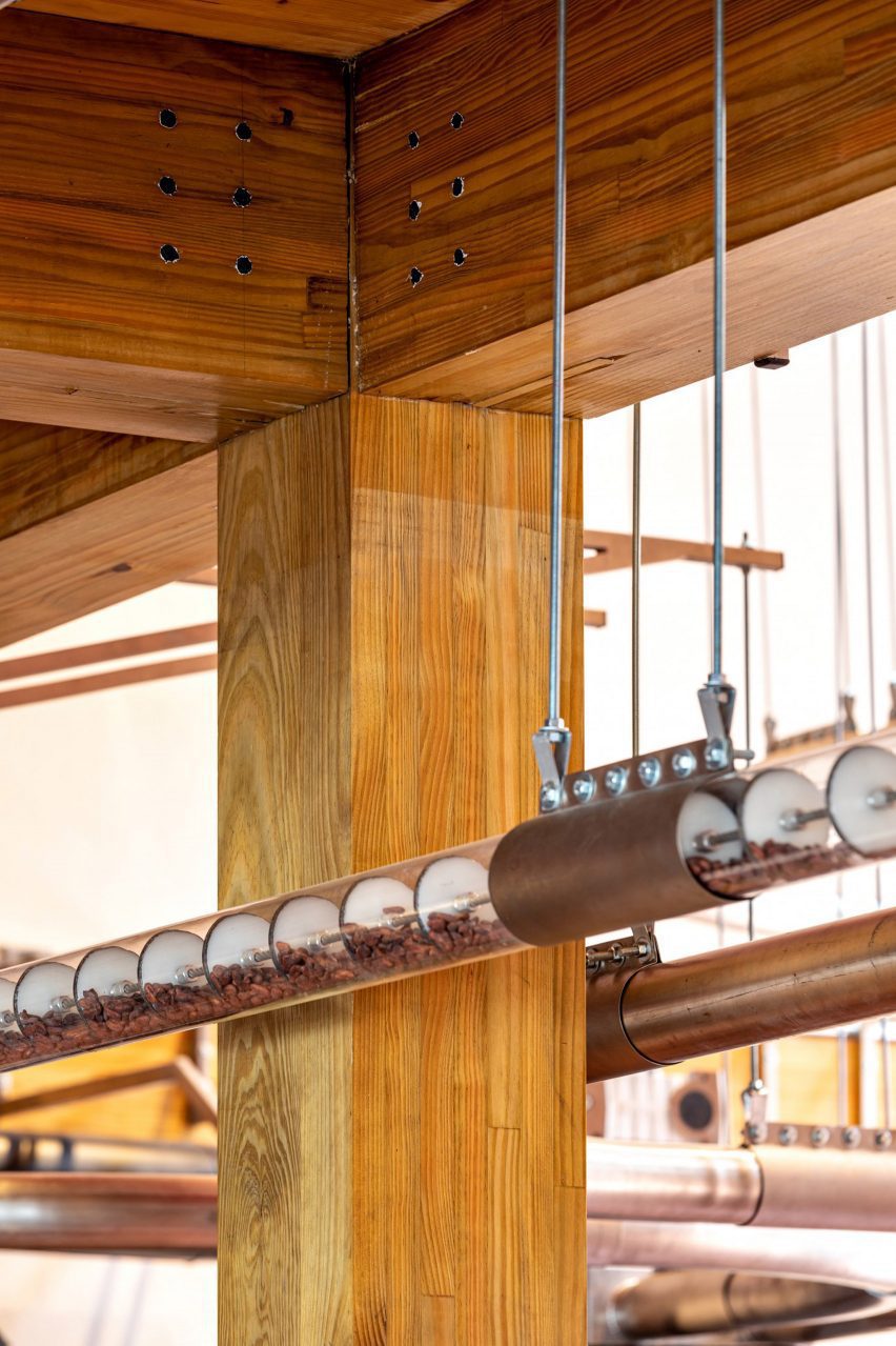 Interiors of Dengo Chocolate shop in São Paulo, Brazil