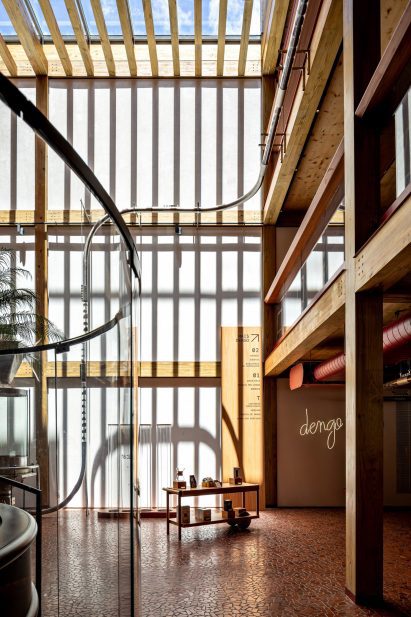 Interiors of Dengo Chocolate shop in São Paulo, Brazil