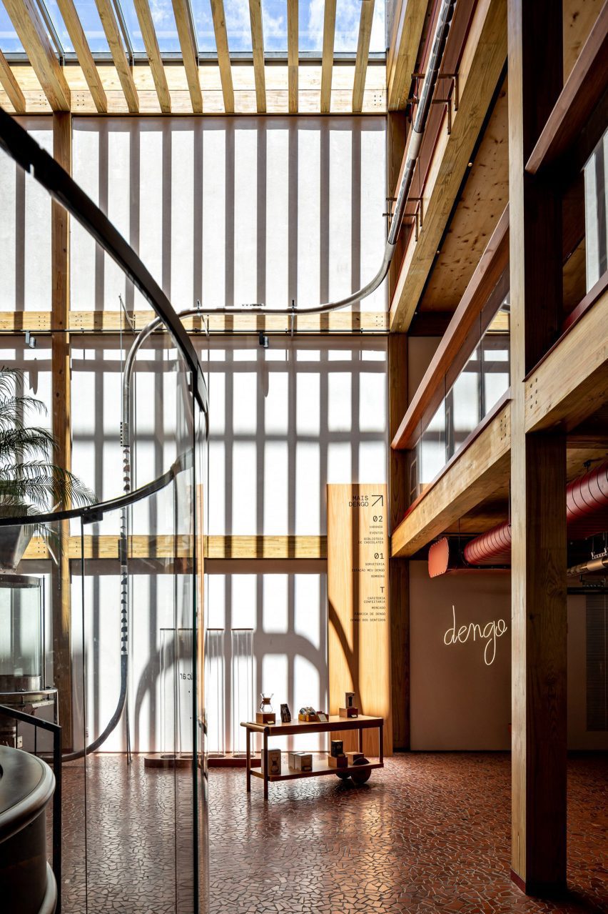 Interiors of Dengo Chocolate shop in São Paulo, Brazil