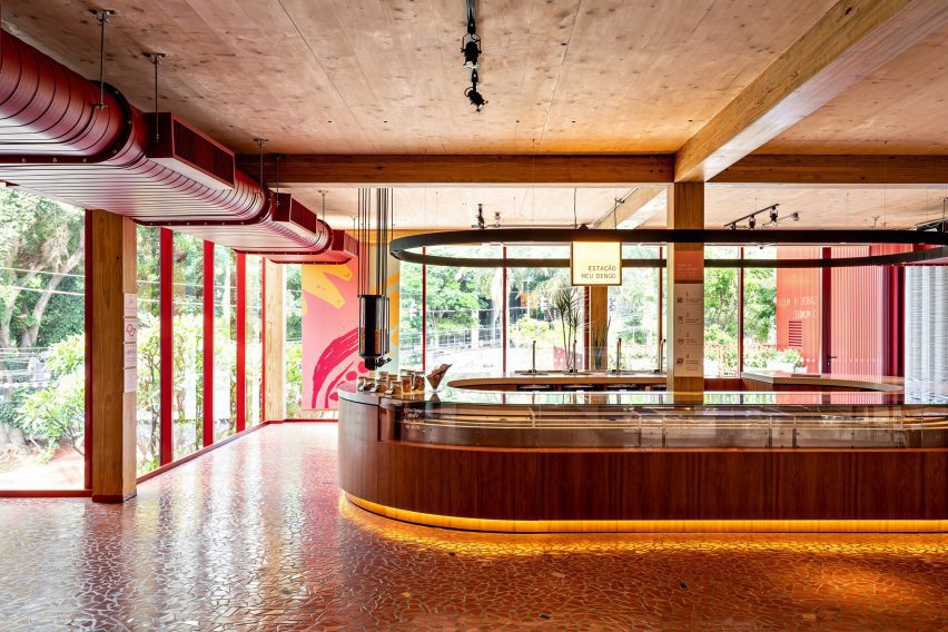 Interiors of Dengo Chocolate shop in São Paulo, Brazil