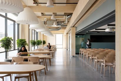 Auditorium of office interior in Denver, Colorado