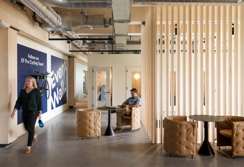 Office interiors of Education First's base in Denver, Colorado