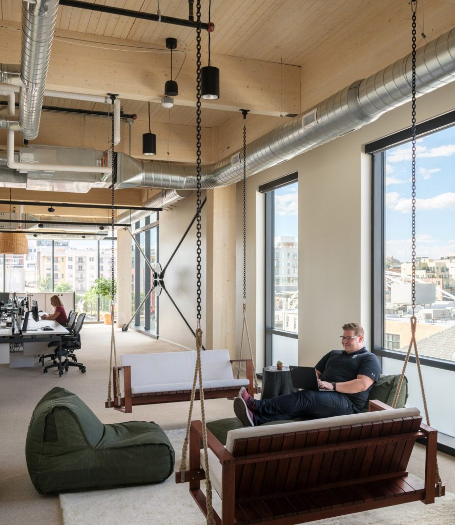 Office interiors of Education First's base in Denver, Colorado