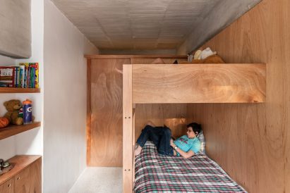 Wooden bunk bed