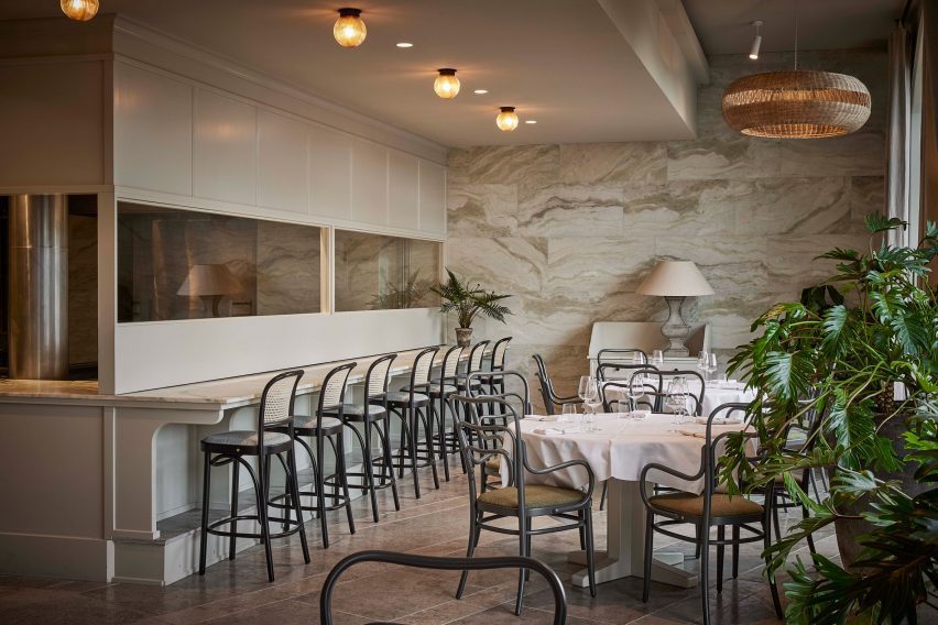 Dining room in Esmée restaurant by Space Copenhagen