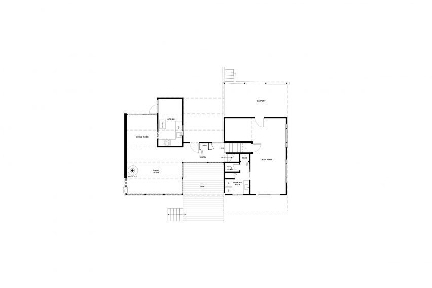 Existing main lower floor plan