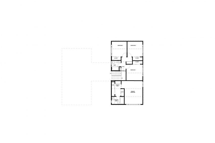 Existing upper floor plan