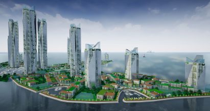 Artificial island in Baltic