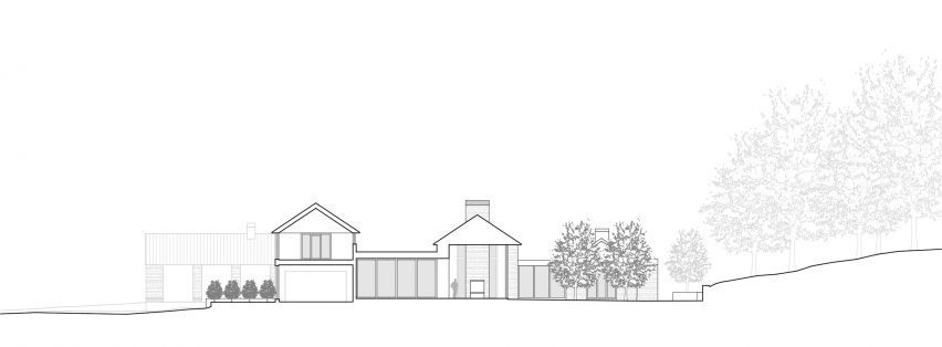 section drawing of five shadows