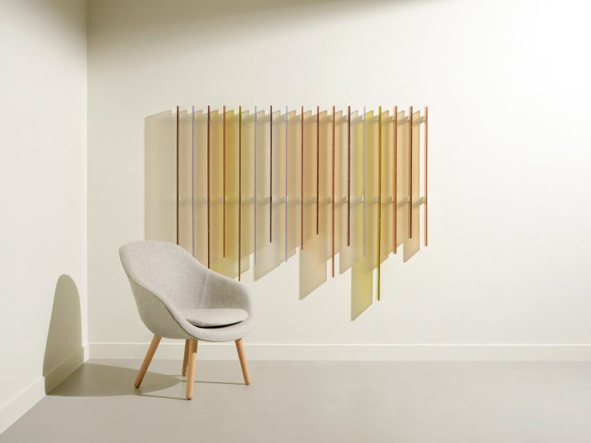 A decorative made using Flek Pure is mounted on a wall