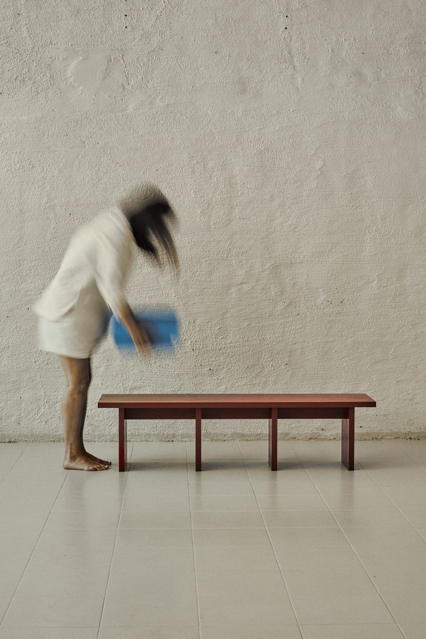 Pir bench and box by Sovei Giæver at Ny Normal exhibition by Fold Oslo