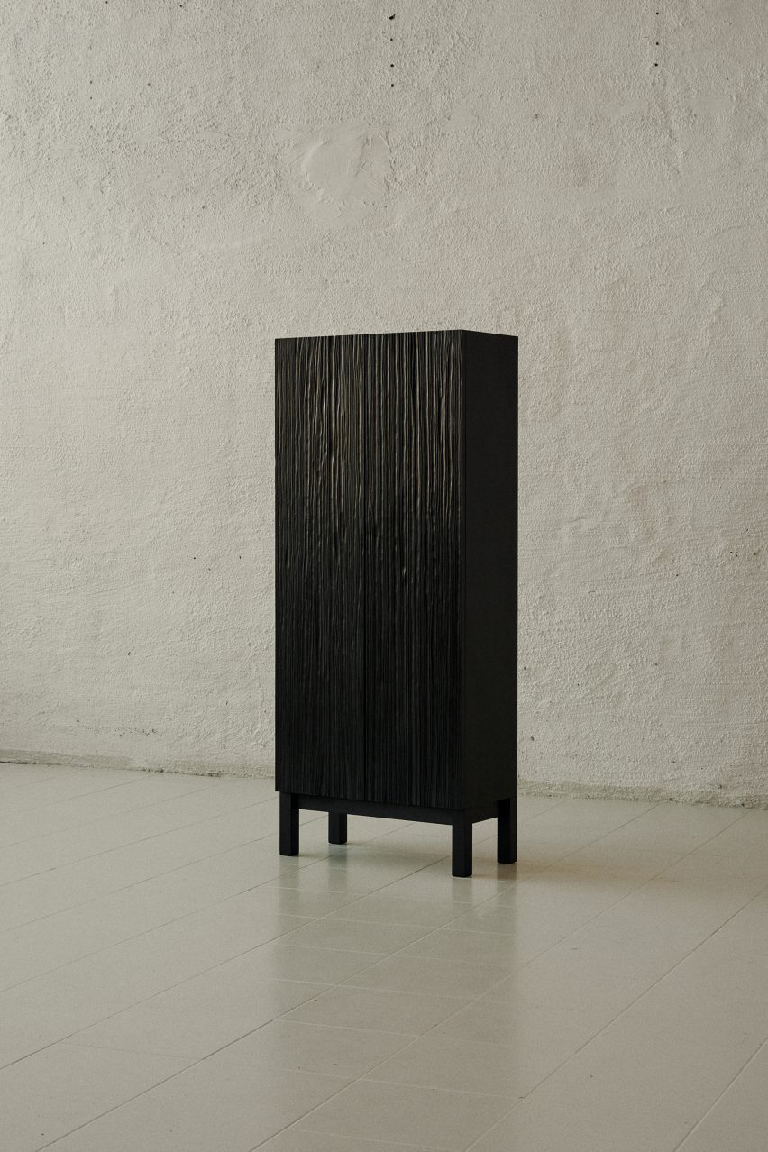 Armarium cabinet by Vilde Hagelund at Ny Normal exhibition by Fold Oslo