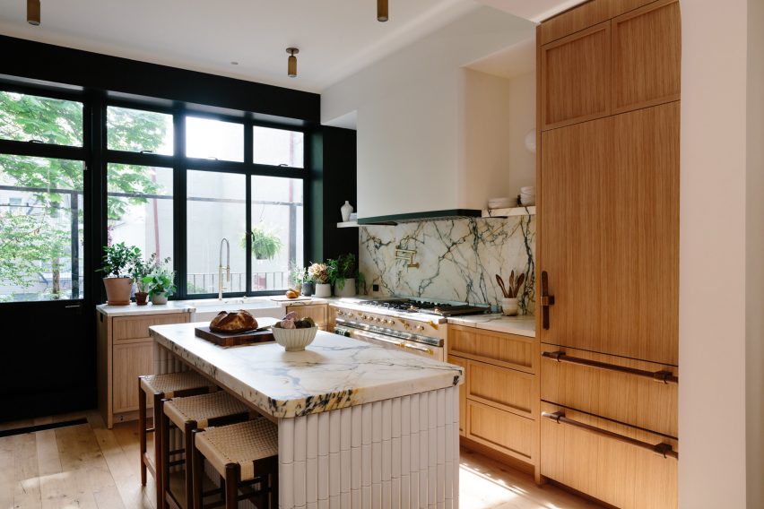 Kitchen in renovated Fort Greene Townhouse
