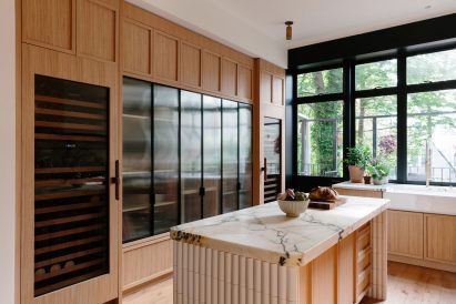 Kitchen in renovated Fort Greene Townhouse
