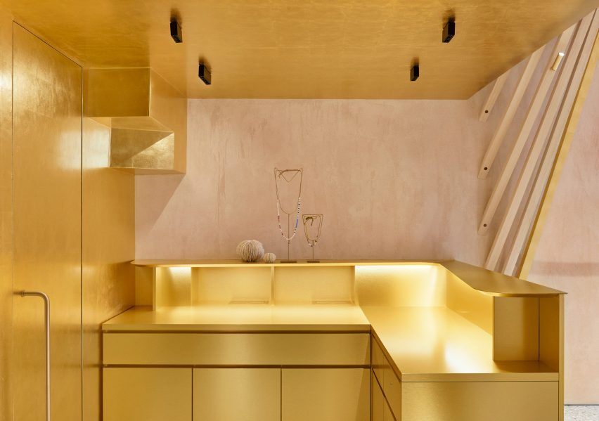 Forte Forte shop in Forte dei Marmi has gold-leaf walls