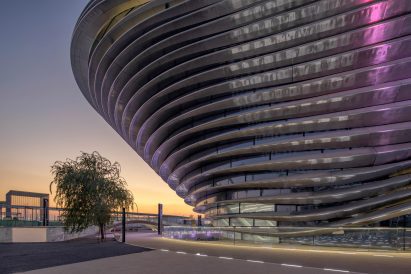 Stainless steel wrapped pavilion