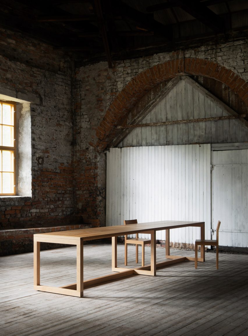 Frame table by John Pawson for Nikari