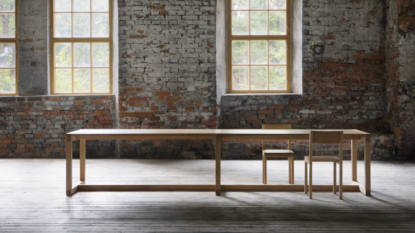 Frame table by John Pawson for Nikari