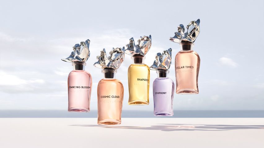 Les Extraits perfume bottle collection designed by Frank Gehry forLouis Vuitton