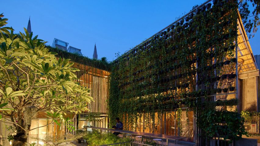 Bamboo building in Jakarta