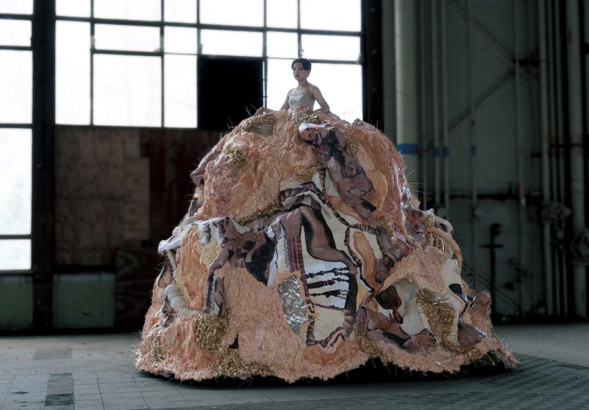 To-be-looked-at-ness is a giant dress created by Design Academy Eindhoven graduate Hsin Min Chan