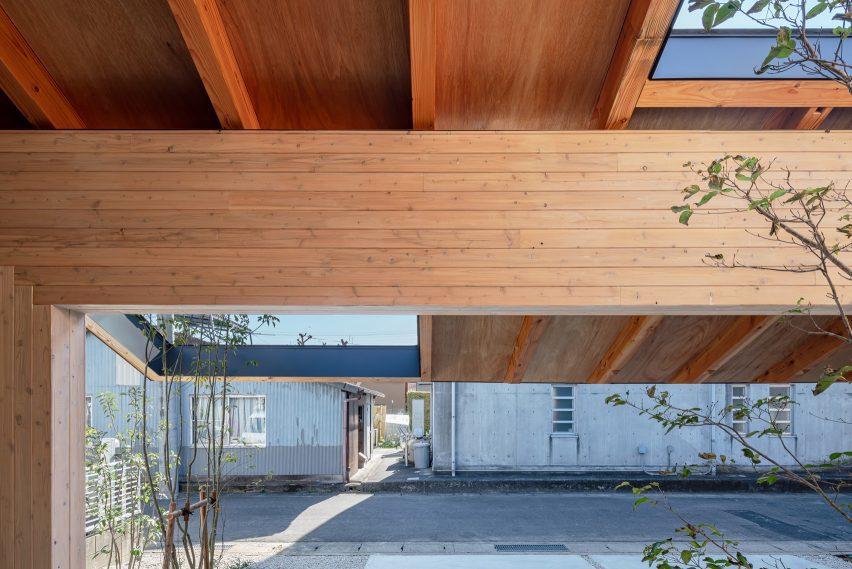 Wood-lined interiors of Imaise House